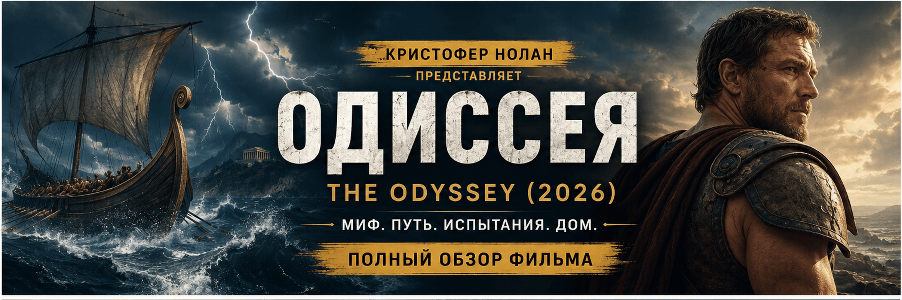 «Одиссея» 2026: Кристофер Нолан взял древний миф и вернул ему масштаб, страх и соль моря